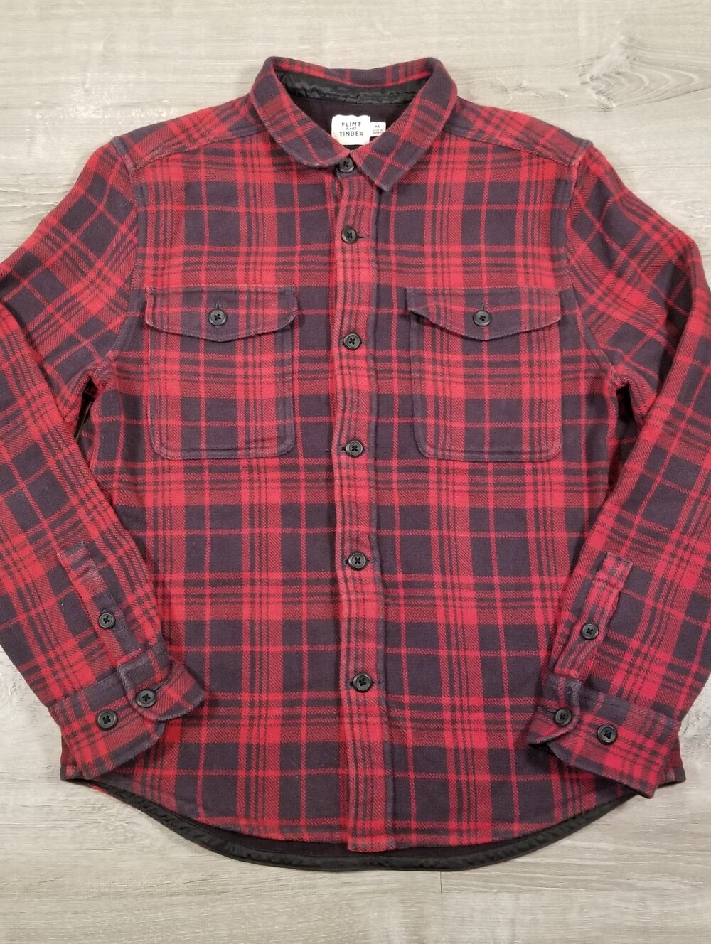 Flint And Tinder Expedition Shirt Jacket Plaid Flannel Mens Medium Huckberry